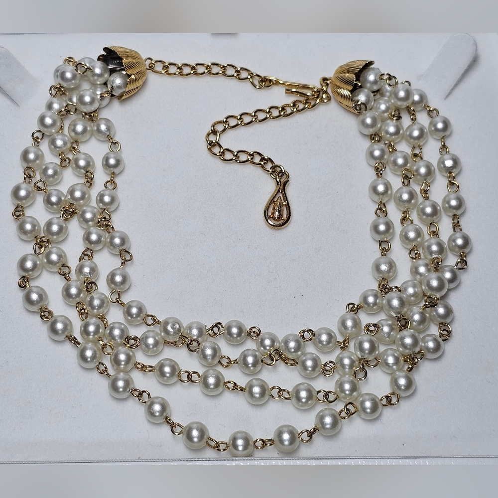 Coro Gold and Pearl Necklace